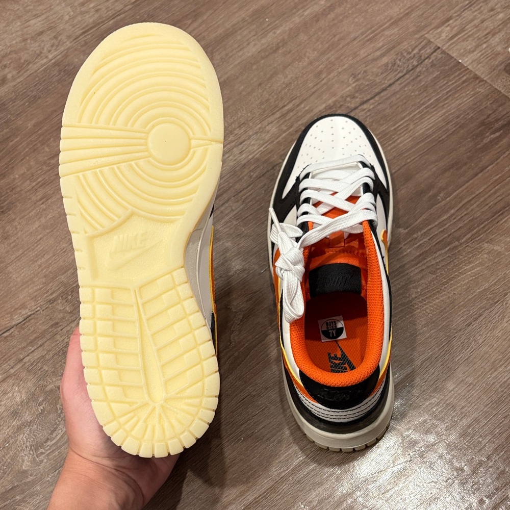 Nike Black and Orange Glow Sneakers - Picture 7 of 10